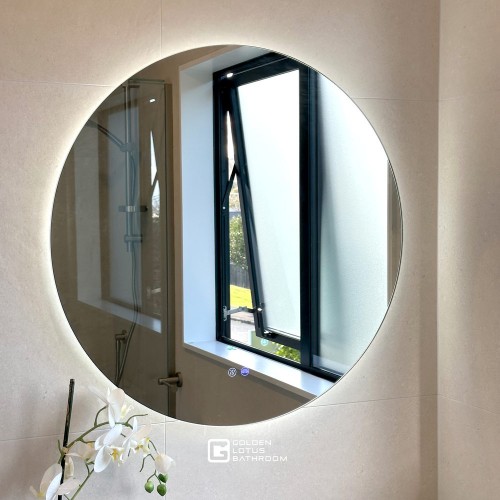 800mm Round Frameless LED Bathroom Mirror